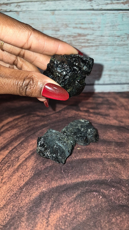 Black Tourmaline - [Rough]