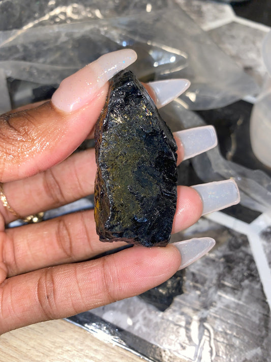 Black Tourmaline - [Rough]