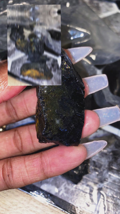 Black Tourmaline - [Rough]
