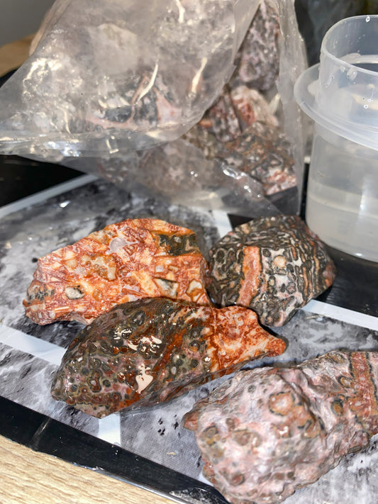Red Leopard Skin Jasper - [Rough]